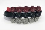Elastic Women'S Fashion Leather Belts , Flower Type Ladies Elastic Belts