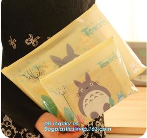 China PVC Stationery Bag With Plastic bags, Slider Pen Pencil Rules Packaging Bags, square bottom zipper type plastic bag wholesale