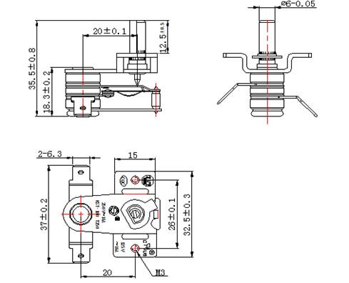 Professional Adjustable Bimetallic Thermostat For Oven / Electric Iron UL TUV