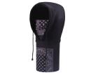 Black Men Soft Fleece Face Mask Low Fiber Properties Custom Logo Printed 22.5 *