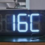 12 Inch Outdoor LED Time And Temperature Display Panel For Photo Media