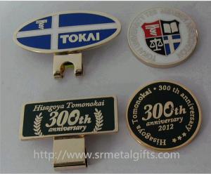 China Soft enamel golf hat clip and golf ball marker coin set, imitation enamel golf hat clips, wholesale