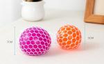 Bead Water Walking Ball Rubber Squeeze Grape Ball Toy Mesh Squishy Ball 5cm 6cm
