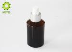 Amber Glass Essential Oil Bottles , 100ml Slanted Shoulder Serum Bottle With
