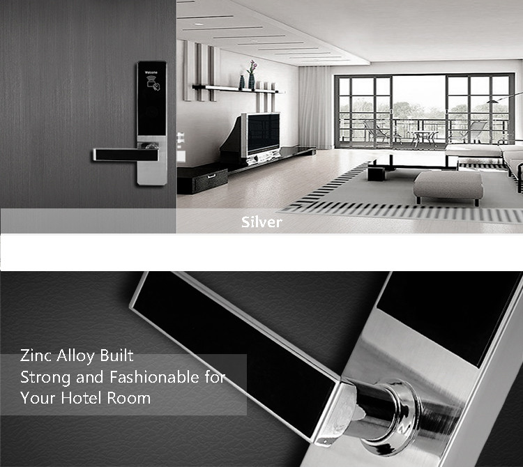IC Card Bedroom Electronic Front Door Lock Super Convenience 310 * 72mm