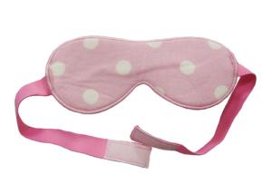 China Lovely Dots Pattern Sleep Eye Cover , Pink Eye Mask For Sleeping wholesale