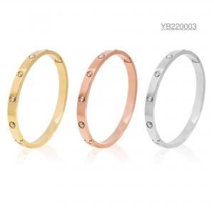 China Fade Free Stainless Steel Gold Bracelet on sale