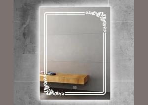 China Beautiful Smart LED Bathroom Mirror Rectangle Shape Anti Fog For Washroom wholesale