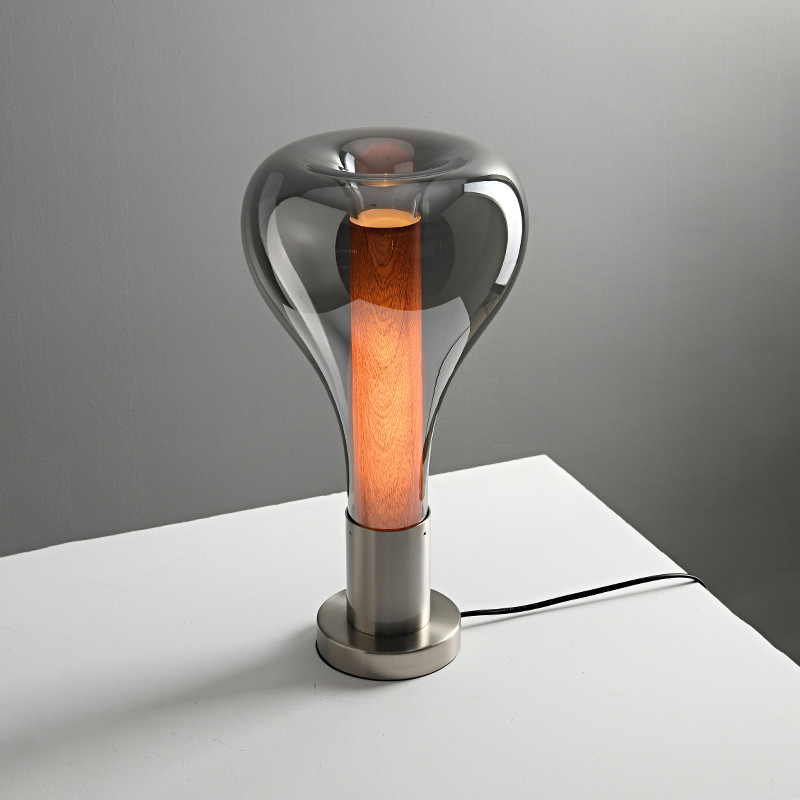 Classic Home Decor Bedroom Portable Table Lamp Amber Decor Glass Shade bedroom table lamps