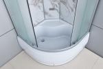 Bathroom White Quadrant Shower Enclosure Aluminum Frame