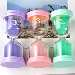 China Decoration Small Hourglass Shower Timer Green Blue Purpel Pink Color wholesale