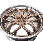 factory direct custom 22 to 24 inch aluminum gold bronze brushed car forged