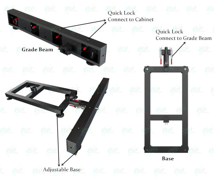 1M Length LED Screen Truss Indoor Advertising Display Flexible Rental Video Wall Support