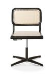 Armless Swivel Rattan Office Chairs