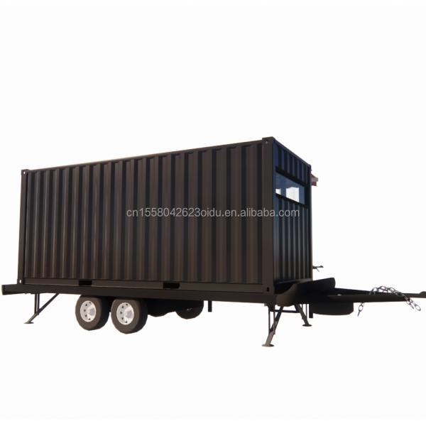 Modern Mini Mobile Tiny Trailer Container House with Steel Frame Galvanized Steel Bending and Sandwich Panel Material Wheels