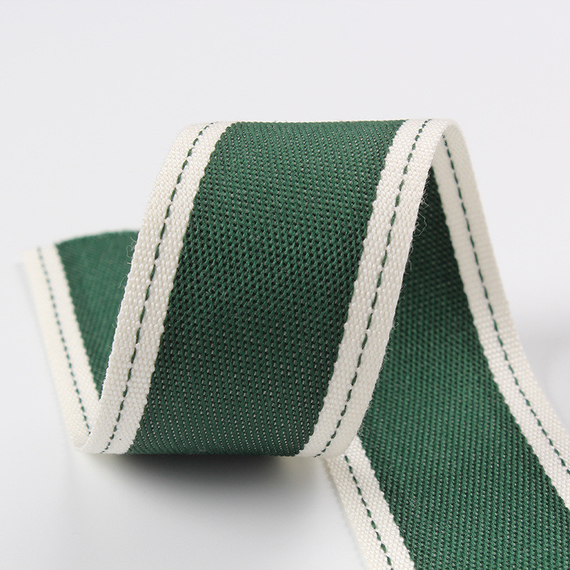 Stitched Edge Polyester Ribbon 6mm-40mm Poly Ribbon Rolls Green Red