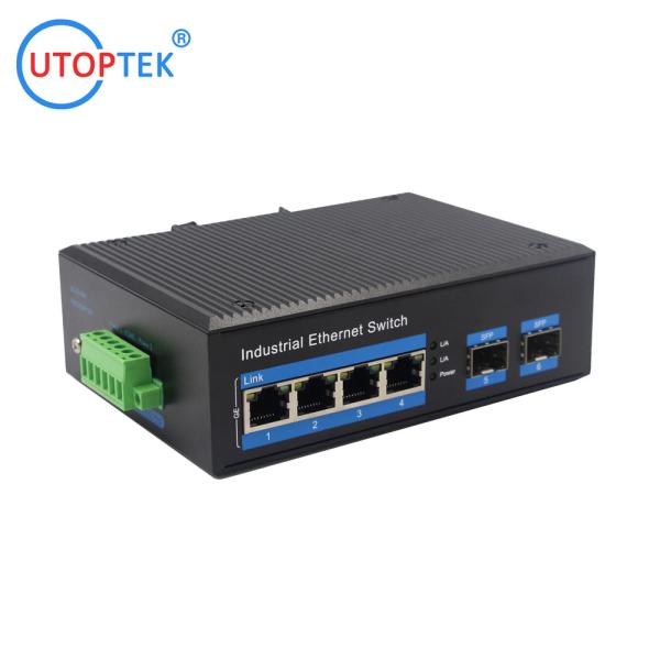 OEM IP40 10/100/1000Mbps 4 Port POE+2 SFP Ethernet Industrial Switches with Din