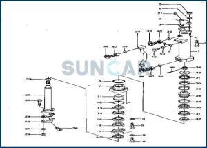 China 233-71-00061 2337100061 Drawbar Side Shift Cylinder Seal Kit Fits Grader KOMATSU wholesale