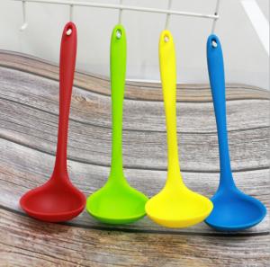 China Small 21cm Silicone Mini Spoon Children's Cutlery Kitchen Tools Cooking Spoon wholesale