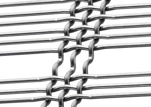 China Stainless Steel Crimped PC Mesh , Decorative Interior Metal Screen Partition wholesale
