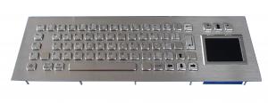 China IP65 Stainless Braille Kiosk waterproof keyboard with touchpad , 68 Keys on sale