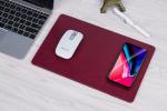 Mobile accessories wireless charger New Creative PU Leather Mouse Pad for iPhone