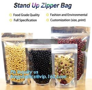 China Snack Zipper Stand Up Pouch Food Flexible Zipper Packaging Square Bottom wholesale