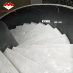 Customized Size European Design Interior White Marble Carved Stair Treads And