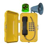 IP67 Waterproof Industrial VoIP Tunnel Telephones With Horn And Beacon