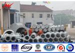 12m Distribution Pole Galvanized Electric Steel Power Pole Cross Arm