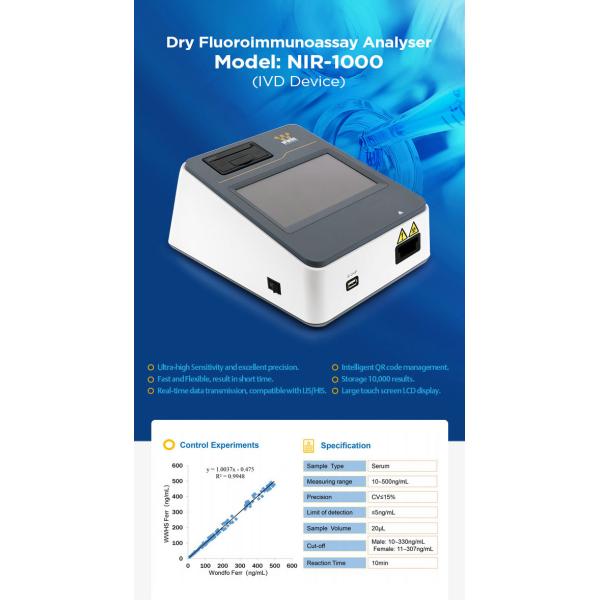 Ferr Ferritin Rapid Quantitative Test Kit Fluorescence Diagnostic Immunoassay Serum Sample Test