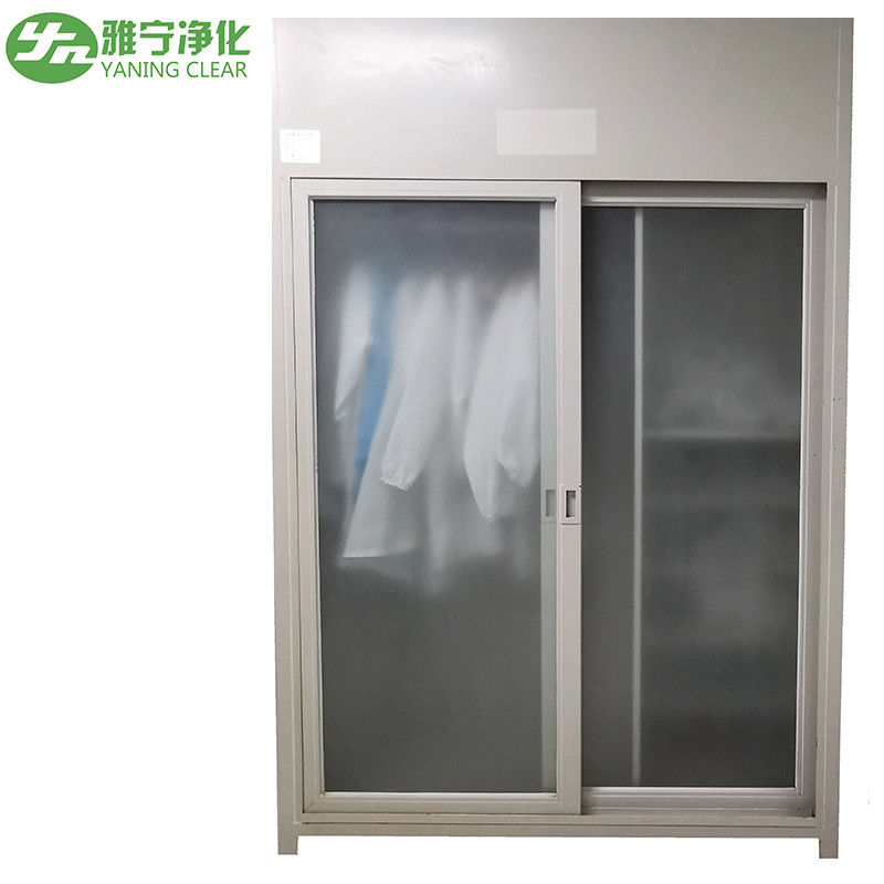 Sliding Door 400w Clean Room Garment Cabinet Powder Coated Steel