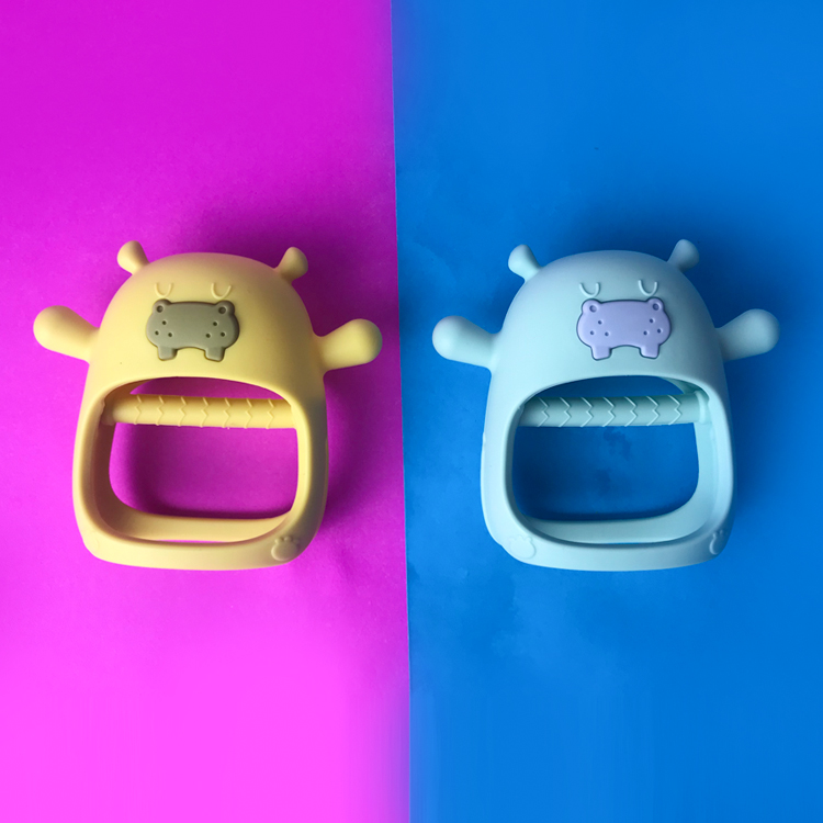 Silicone Baby Teether Customized Hippo Never Drop Diy Handmade Bpa Free