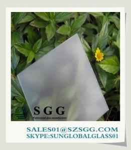 China acid etched float glass wholesale