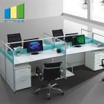 Melamine Finish Board Staff Workstation Office Furniture L Shaped 5 Years