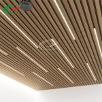 Decorative Ceiling Mounted Acoustic Wall Panels Wood Veneer Panels