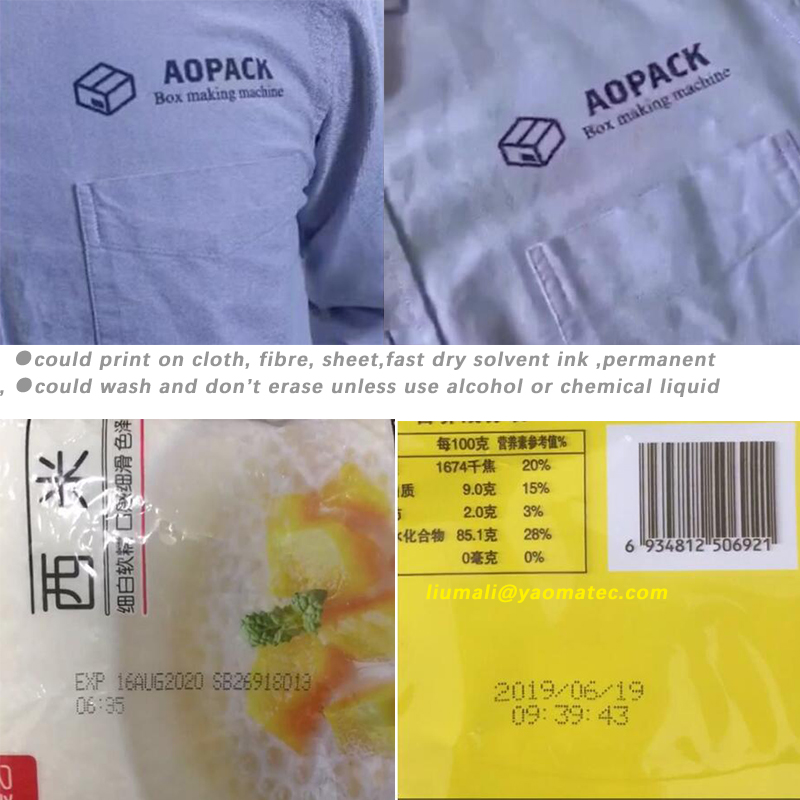 42ML Capacity Thermal Inkjet Technology TIJ 2.5 PVC PE Plastic Portable Handheld Inkjet Coding Machine for Label Printer