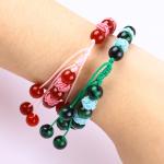 8mm Green Tiger Eye And Red Chalcedony Adjustable Braided Rope Healing Balance