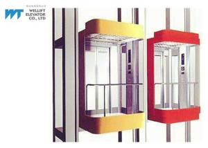 China Most Stops 36 Panoramic Glass Elevator With Permanent Magnetic VVVF Door Operator wholesale