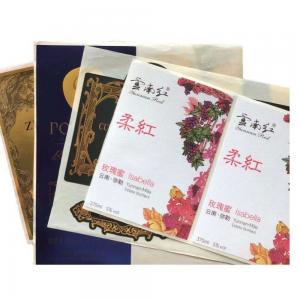 China Luxury Cosmetic Wine Label Sticker , DT Bottled Beverage Vinyl Adhesive Sticker on sale