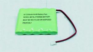 China NiMH AA 6V 2.2Ah Battery Pack with Connector wholesale