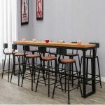 Thickness 16mm Bar Table Stool Set Melamine Board Bar Height Dining Set