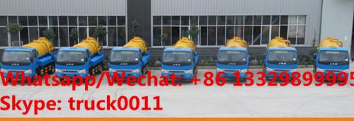 Quality Factory customized high quality and lower price JAC 4*2 LHD 5m3 vacuum tank truck for sale, sludge tank truck  for sale for sale