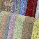 Embossed PU Glitter Leather Fabric Microfiber 1.0mm - 2.0mm Thickness