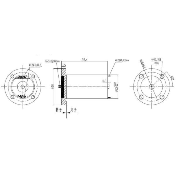 Long Working Life Slip Ring Electrical Connector 18 Loops Ultra High Speed