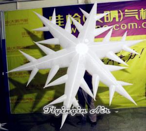 China Customized Inflatable Snow flower, Inflatable Snowflakes for Christmas Party Decoration wholesale