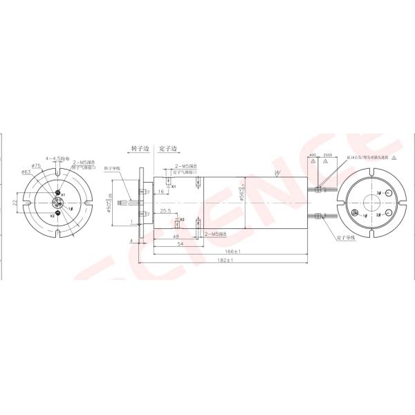 380V Customized Slip Rings 2 Passages Gas Electric Slip Ring