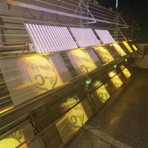 China P10 advertisement display indoor flexibility on glass transparentSMD2121 5V LED crystal film screen wholesale