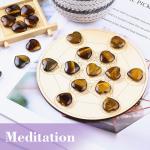 Home Decor 0.8 Inch Tigers Eye Heart Shaped Stone Smooth Polish