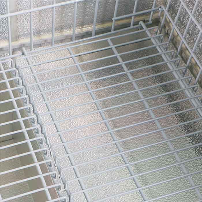 Glass Sliding Chest Freezer , 450L Up And Down Deep Island Freezer